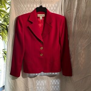 Vintage Christian Dior, size 4, ladies, deep pink suit type jacket.
